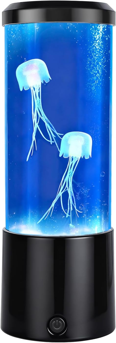 ALYRMEI Jellyfish Lamp,Jellyfish Night Light Table Lamp with 7 Color Changing,Jelly Fish Light Aquarium Lamp Mood Night Li...