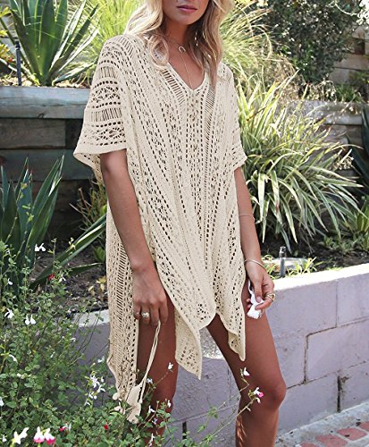 HARHAY Women's Summer Swimsuit Bikini 2023 Beach Swimwear Crochet Cover up