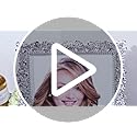 Yookeer 1 Pack 8 x 10 Inch Crystal Picture Frame Resin Wedding Photo Frame Jewel Picture with Rhinestones Photo Gift for W...