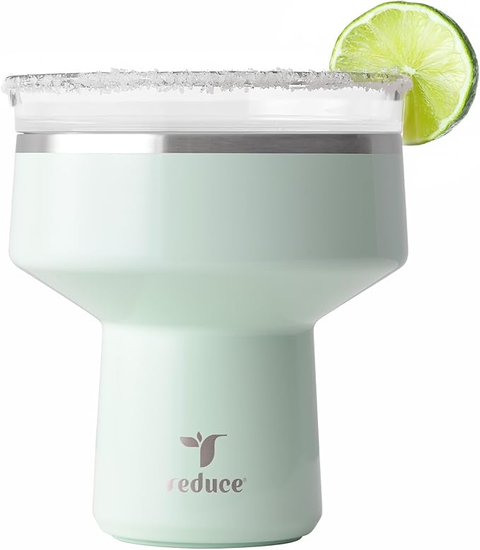 REDUCE Saltini 16 oz Cocktail Tumbler - Insulated Margarita Tumbler with Lid - Keeps Drinks Cold for 10 Hours - 360 Sippab...