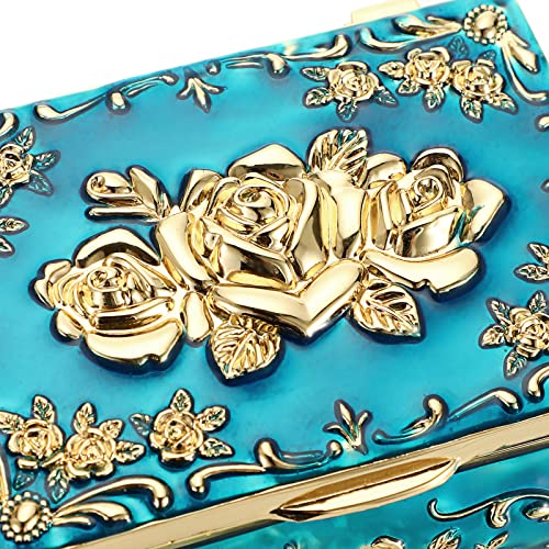 Hipiwe Vintage Metal Jewelry Box Small Treasure Chest Case Trinket Organizer Earrings Necklace Bracelet Storage Box Ring B...