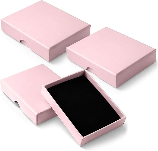 cobee 3 Pack Square Jewelry Boxes, Lids Necklace Boxes, Bracelet Earring Necklace Gift Box for Jewelry Gift Small Pendant ...