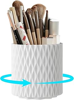 Imakmasion Makeup Brush Holder Organizer, 360° Rotating 5-Slot Make up Brushes Cup for Cosmetic, Lipstick, Hair Brush Hold...