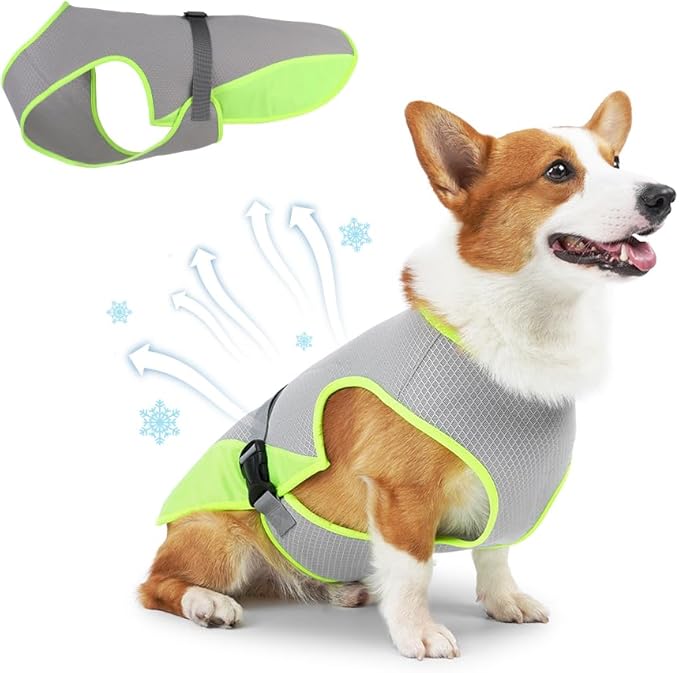 COMFPET Dog Cooling Vest, Lightweight Cooling Vest for Small Dogs (44-66lbs), Adjustable and Comfortable Cooling Jacket - ...