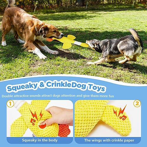 Vitscan Durable Dog Toys for Small Large Dogs, Dog Chew Toy for Not Aggressive Chewers, Tough Squeaky Interactive Dogs Toy...