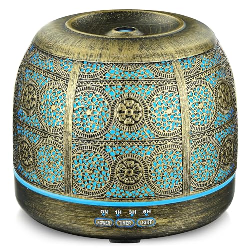 ARVIDSSON Essential Oil Diffuser, 500ml Aromatherapy Diffuser for Home, Ultrasonic Diffusers for Essential Oils, Metal Oil...