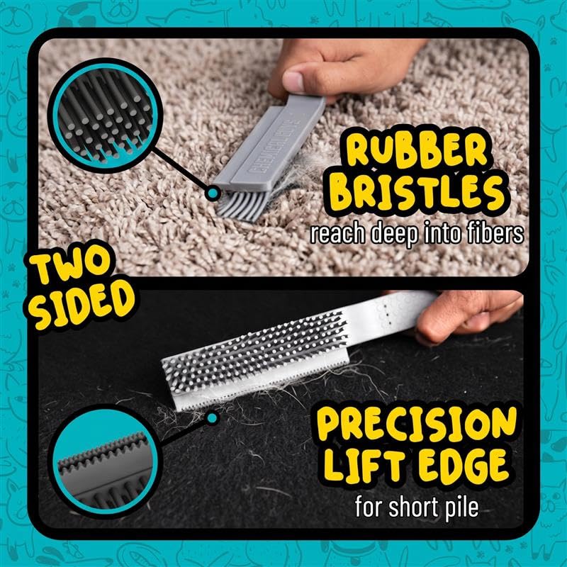 Chemical Guys Professional Rubber Pet Hair Removal Brush – Multi Surface Detailing & Pet Hair Removal Tool for Cars, Truck...