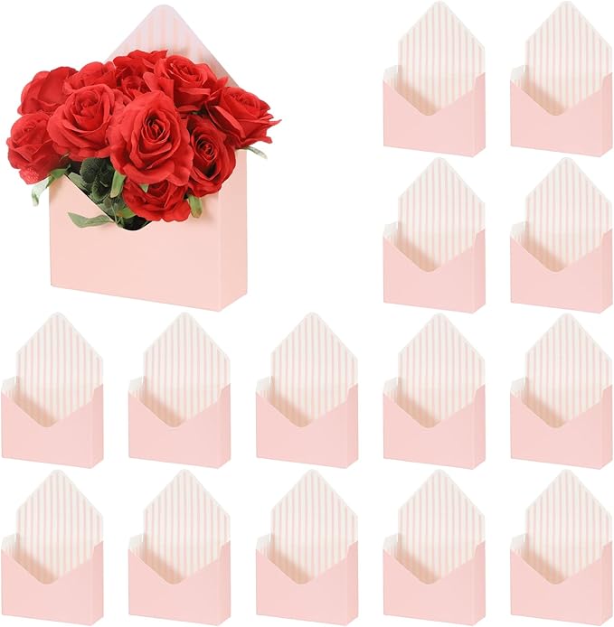 PATIKIL Florist Bouquet Envelope Box, 20 Pack Flower Bouquet Package Gift Folding Paper Boxes for Wedding, Party, Birthda...