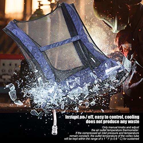 Yosoo Air Conditioner Waistcoat Welding Steel Air Compressed Cooling Vest Vortex Tube Air Conditioner Waistcoat