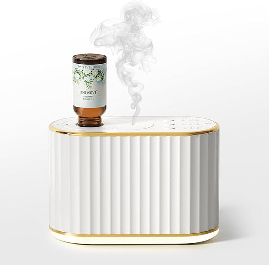 Essenca Waterless Diffuser for Home Essential Oil Diffuser, Wireless Aromatherapy Diffuser with 4 Mist Levels, 3 Time Sett...