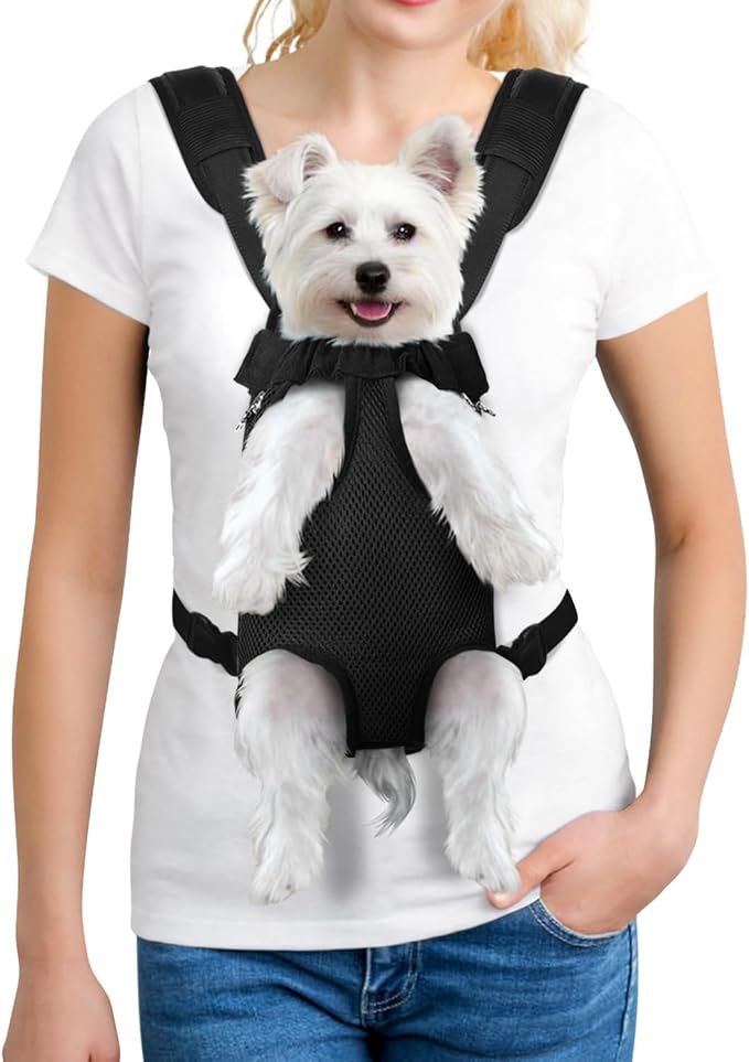 YUDODO Pet Dog Carrier Backpack Adjustable Dog Front Carrier, Legs Out Easy-Fit Dog Travel Backpack Carrier for Hiking Cam...