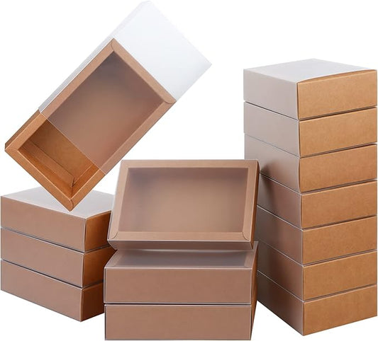26 PCS Rectangle Drawer Kraft Boxes Small Cardboard Present Packaging Boxes for Party Favor Treats, Candy and Jewelry Craf...