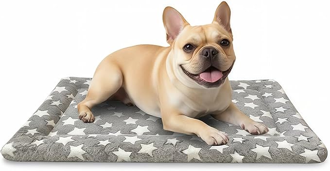 Dog Bed Mat, Dual-Sided Dog Crate Bed Mat - Ultra Soft & Machine Washable Kennel Pad for Small Dogs, All-Season Comfort Pe...