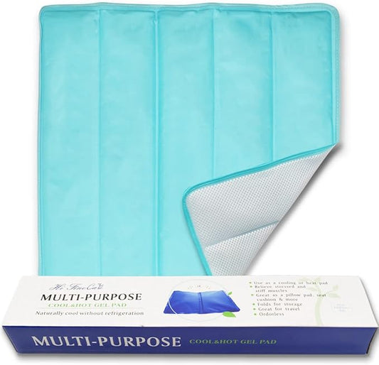 Ice Cooling Mat, Gel Cooling Cold Mat Pain Relief, Injuries Mesh Fabric Hot Cold Therapy Pack for Back, Shoulder, Knee, Be...