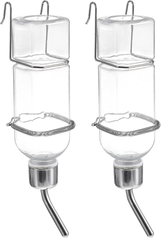 balacoo 2 Pcs 180ml Guinea Pig Water Bottle: Plastic Automatic Rabbit Water Feeder Hanging Fountains No-drip Pet Drinking ...