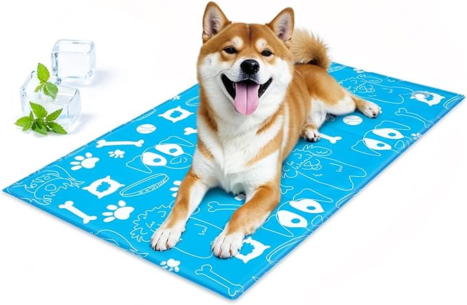 Ownpets Dog Cooling Mat, Large 39"x 23" Instant Cooling Pet Pad, Thickened Portable Pet Cool Pad for Dogs and Cats, Leakpr...