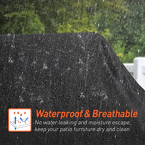 Arcedo Patio Chaise Lounge Cover Waterproof, 2 Pack of Pool Lounge Chair Covers for Outside Stackable Cushions and Outdoor...