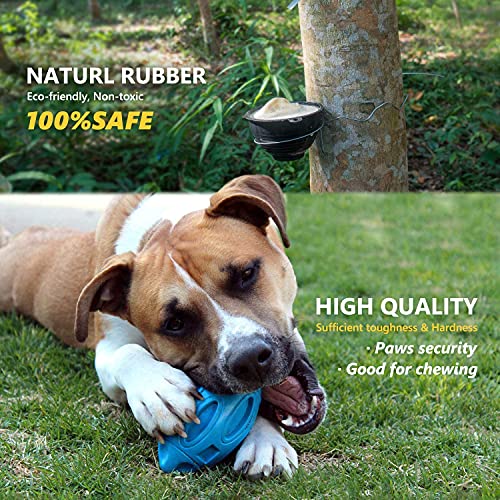 EASTBLUE Squeaky Dog Toys for Aggressive Chewers: Rubber Puppy Chew Ball with Squeaker, Almost Indestructible and Durable ...
