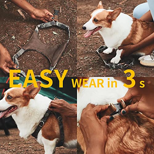 Dog Harness, No Pull Dogs Harness and Multi-Function Leash Set for Medium Dogs Easy Walk Everyday Adjustable Soft Dog Vest...