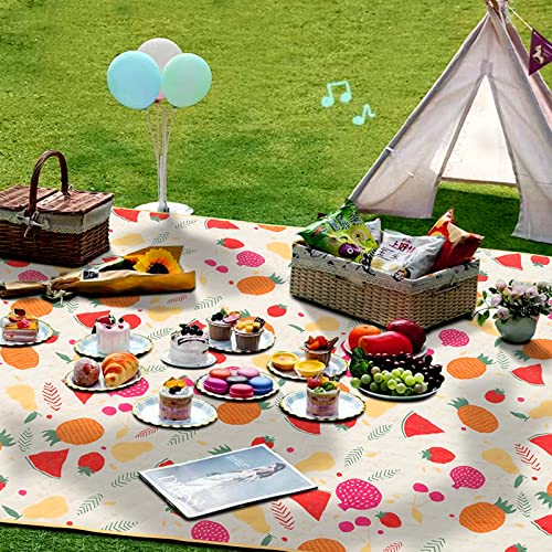 TaTalife Picnic Blankets, Portable Outside Baby Blanket, 3 Layer Picnic Mat for Camping, 79" x 59" Large Waterproof Sand P...