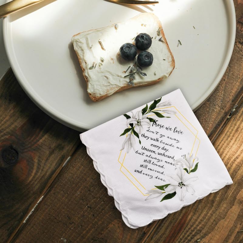 Funeral Favours for Guests Sympathy Handkerchiefs for Women Men Bereavement Gifts for Loss of Dad Mum Those We Love Don't ...