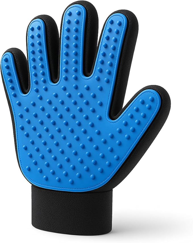 Pet Grooming Gloves for Dogs & Cats – Gentle Hair Remover, Deshedding Bath Mitt, 2-in-1 Brush & Massage, Waterproof & Wash...