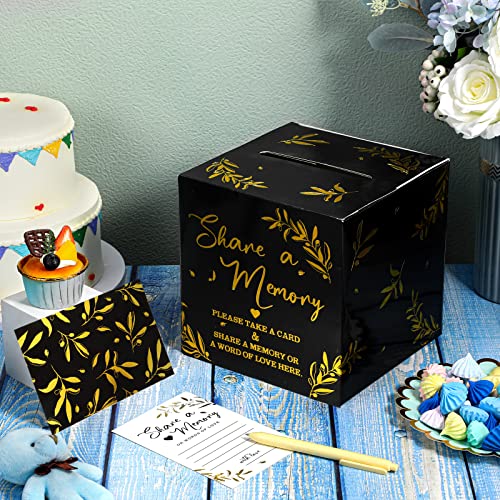 Pajean 50 Pcs Share a Memory Cards for Collections of Life, Memory Cards Box for Guest Ideas Funeral Graduation Wedding Br...