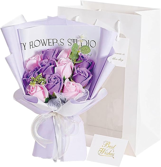 Preserved Flowers, Eternal Flower Roses Bouquet for Mom Grandma Wife Women Girlfriend on Mothers Day Gifts Anniversary Bir...