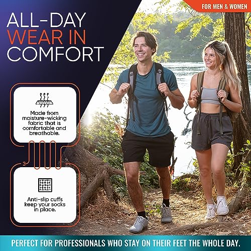 Compression Socks 20-30mmHg for Plantar Fasciitis Relief, Achilles Tendonitis Relief (1 Pair) - Ankle Brace Compression Sl...