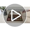 MOOCA Wooden Jewelry Display and Beads Display Storage Case with Tempered Glass Lid , 18 Compartments, 15" W x 8 3/8" L x ...
