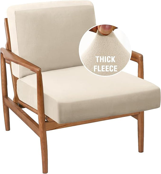 H.VERSAILTEX Chair Slip Covers with Arms 2 Piece Sofa Covers Super Stretch Cushion Covers for Modern Living Room Chair Sof...