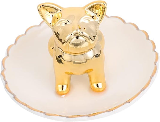 1Pc Ceramic Jewelry Dish Stylish Trinket Tray for Rings Makeup Storage Decorative Plate for Home Decor Organizer for Entry...