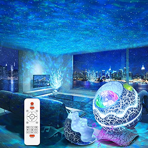 Rossetta Star Projector, Galaxy Projector for Bedroom Nebula Night Light Projector with White Noise, Bluetooth Speaker, Ti...
