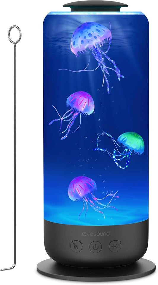Eyesound Jellyfish Lamp - 7 Color Changing LED Tank Aquarium Light, Mood Lamp for Home Office Bedroom Decor, 2 Lighting Mo...