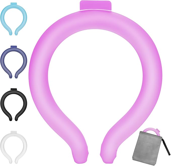 Neck Cooling Tube - Reusable Ice Neck Cooler, Wearable Cooling Neck Wrap for Personal Cooling Relief, PCM Cooling Device f...