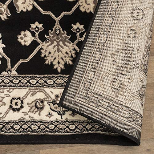 Superior Elegant Kingfield Collection Area Rug, 8mm Pile Height with Jute Backing, Classic Bordered Rug Design, Anti-Stati...