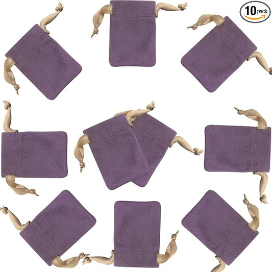 wanerxin 10pcs Mini Tiny Small Velvet Drawstring Pouches Gift Bags for Little Jewelry,Ring,Earrings,Earphone,Gem,Diamonds....