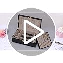 LANDICI Jewelry Box Organizer for Men Women, 2 Layer 4 Slot Watch Storage Case with Removable Tray, PU Leather Large Jewel...