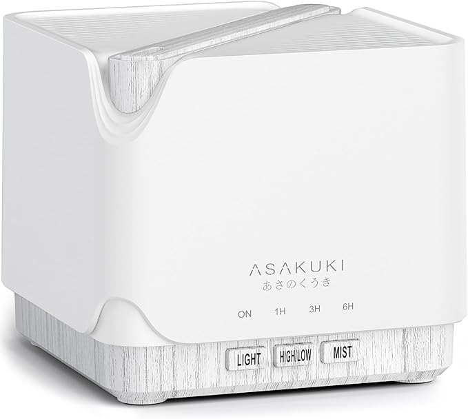 ASAKUKI Essential Oil Diffuser for Home, Large 700 ml Humidifier with Automatic Shut-Off, Quiet Aromatherapy Diffuser with...