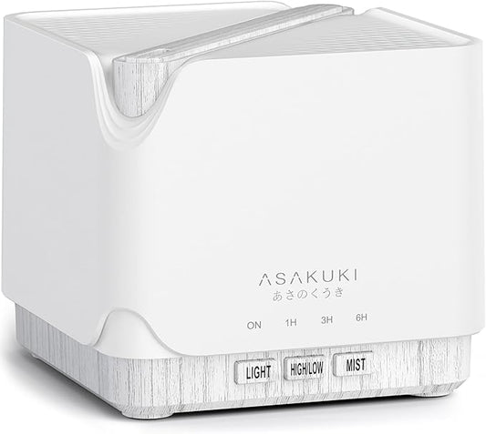 ASAKUKI Essential Oil Diffuser for Home, Large 700 ml Humidifier with Automatic Shut-Off, Quiet Aromatherapy Diffuser with...
