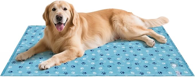 Ownpets Dog Cooling Mat, XX-Large 47 x 31 Inch Thick and Waterproof Cooling Pad for Summer, Water-Filled Pet Mat for Large...