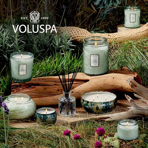 Voluspa French Cade Lavender Scented Reed Diffuser, 3.4 oz, Luxury Woody Lavender Diffuser, Oil Reed Diffusers for Home, H...