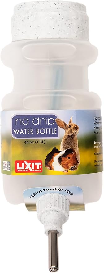 Lixit® Top Fill No Drip Water Bottles for Rabbits, Ferrets, Hamsters, Guinea Pigs, Rats, Chinchillas and Other Small Anima...