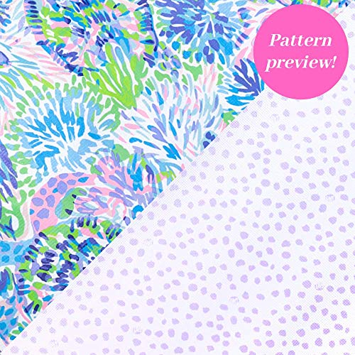 Lilly Pulitzer XL Market Shopper Bag, Oversize Reusable Grocery Tote with Comfortable Shoulder Straps