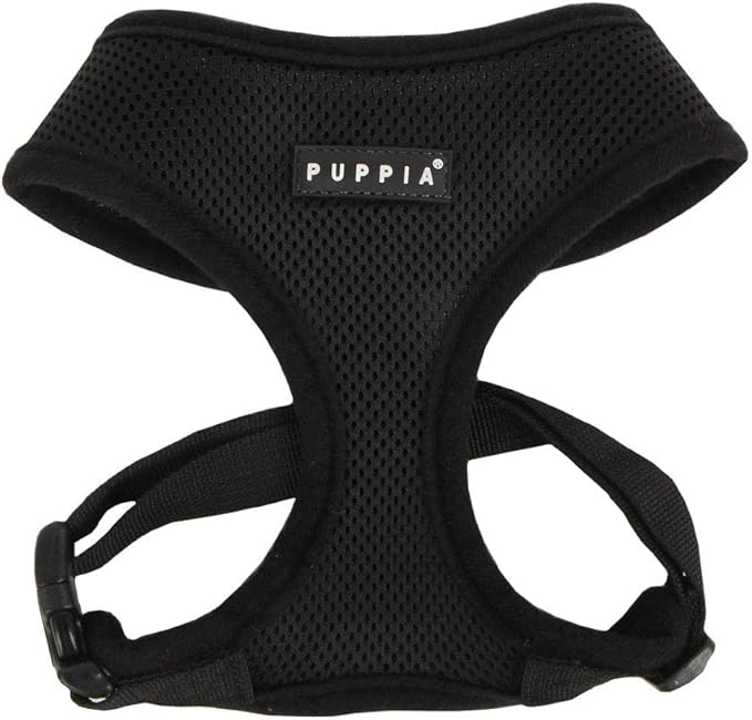 Puppia Soft Dog Harness No Choke Over-The-Head Triple Layered Breathable Mesh Adjustable Chest Belt and Quick-Release Buck...