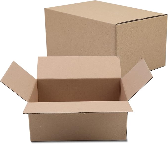 SEJOVAZE 9x6x4 Inch 25 Pack Small Shipping Boxes, Kraft Corrugated Cardboard Boxes Mailer For Small Business Packaging Mailer