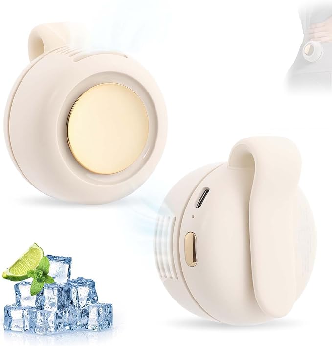 Small Clip Fan, Personal Waist Fans,Portable Silent Mini Bladeless Fan Clip On for Shirt ,Hands-Free Personal Clip Fans 3 ...