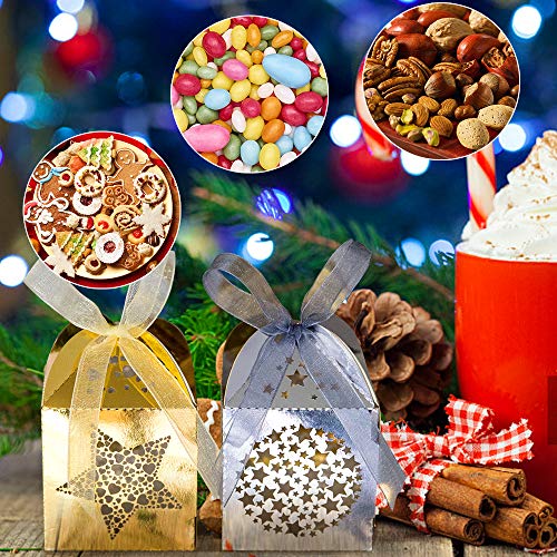 Naler 40pcs Mini Christmas Gift Boxes for Presents, Favor Boxes for Halloween Christmas Wedding Favor Party Gift Wrap Deco...