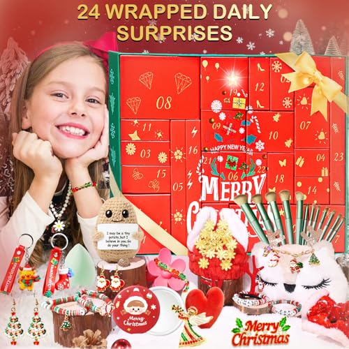 Beauty Advent Calendar 2025 for Teen Girls & Adult Women -24 Days Christmas Countdown Calendar, Fashion and Jewelry Sets I...
