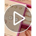 Greenfeather Jewelry Organizer Box for Women, Decorative Storage Box with Lid,Jewelry Box with Lock and Key,2 Tier Jewelry...